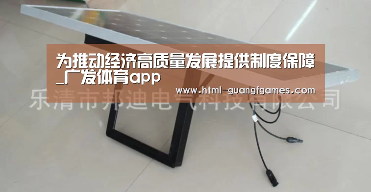 为推动经济高质量发展提供制度保障_广发体育app(图2) 广发体育